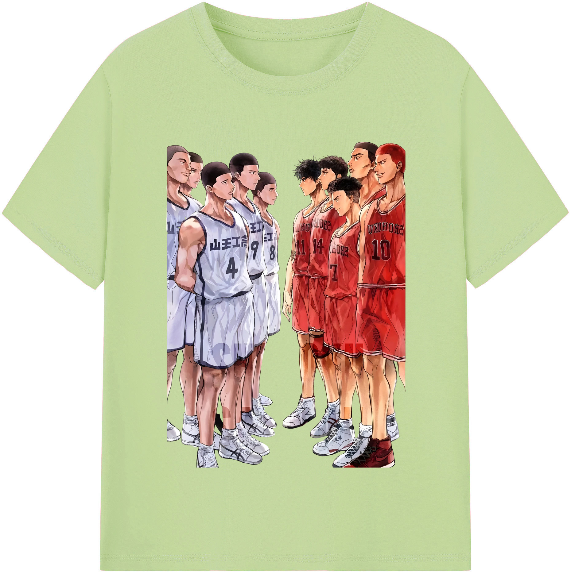 SLAM DUNK／スラムダンク 綿100％半袖Tシャツ（フロントプリント）